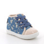 Chaussure pour fille bleu clair et beige avec zip Chaussure pour fille bleu clair et beige avec zip
