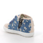 Chaussure pour fille bleu clair et beige avec zip Chaussure pour fille bleu clair et beige avec zip