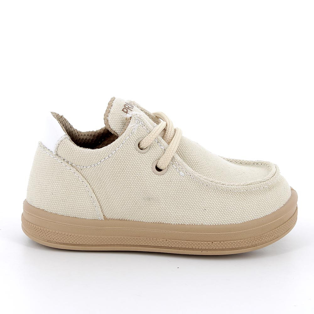 Zapato para niño beige con cordones