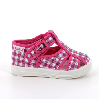 Sandals for girls fuchsia and white with buckle Sandals for girls fuchsia and white with buckle
