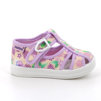 Sandals for girls purple and beige with buckle Sandals for girls purple and beige with buckle