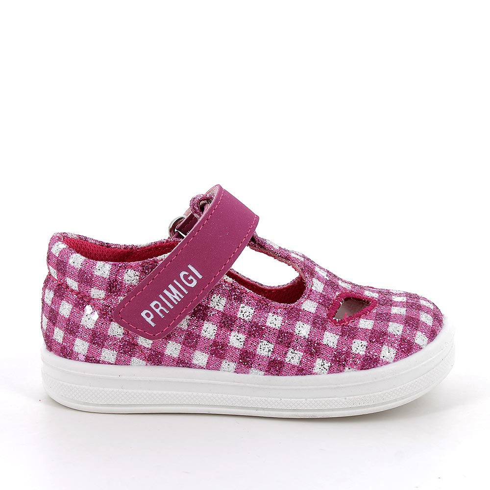 Primigi Scarpe da bambina fuxia e bianco con strap, Taglia 18