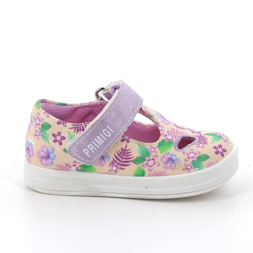 Primigi Scarpe da bambina viola e beige con strap, Taglia 21