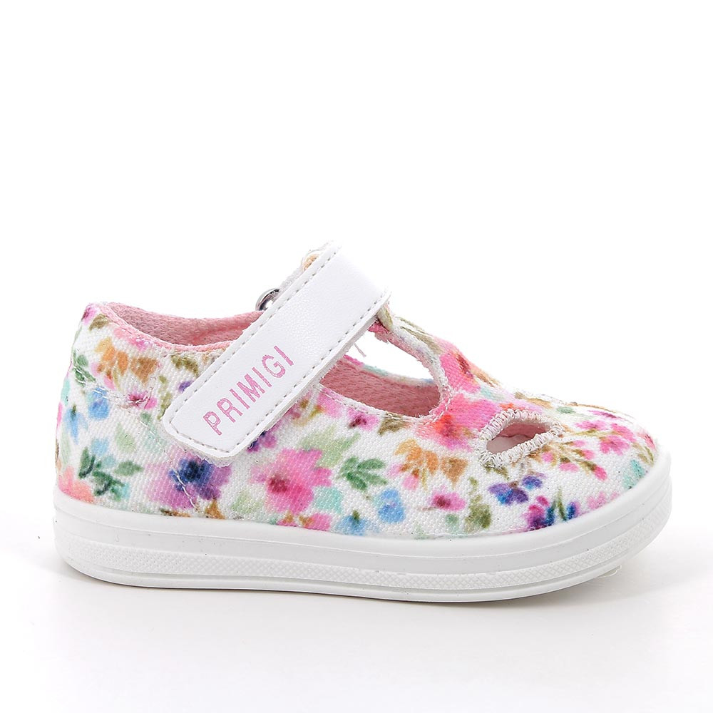 Primigi Scarpe da bambina bianco e rosa con strap, Taglia 21
