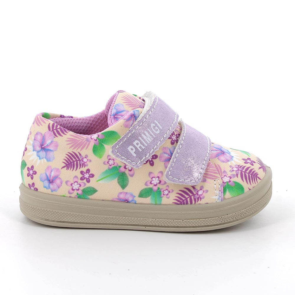 Primigi Scarpe da bambina viola e beige con strap, Taglia 23