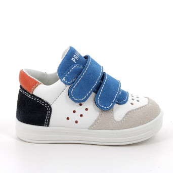 Sneakers for boys white and sky blue with velcro Sneakers for boys white and sky blue with velcro