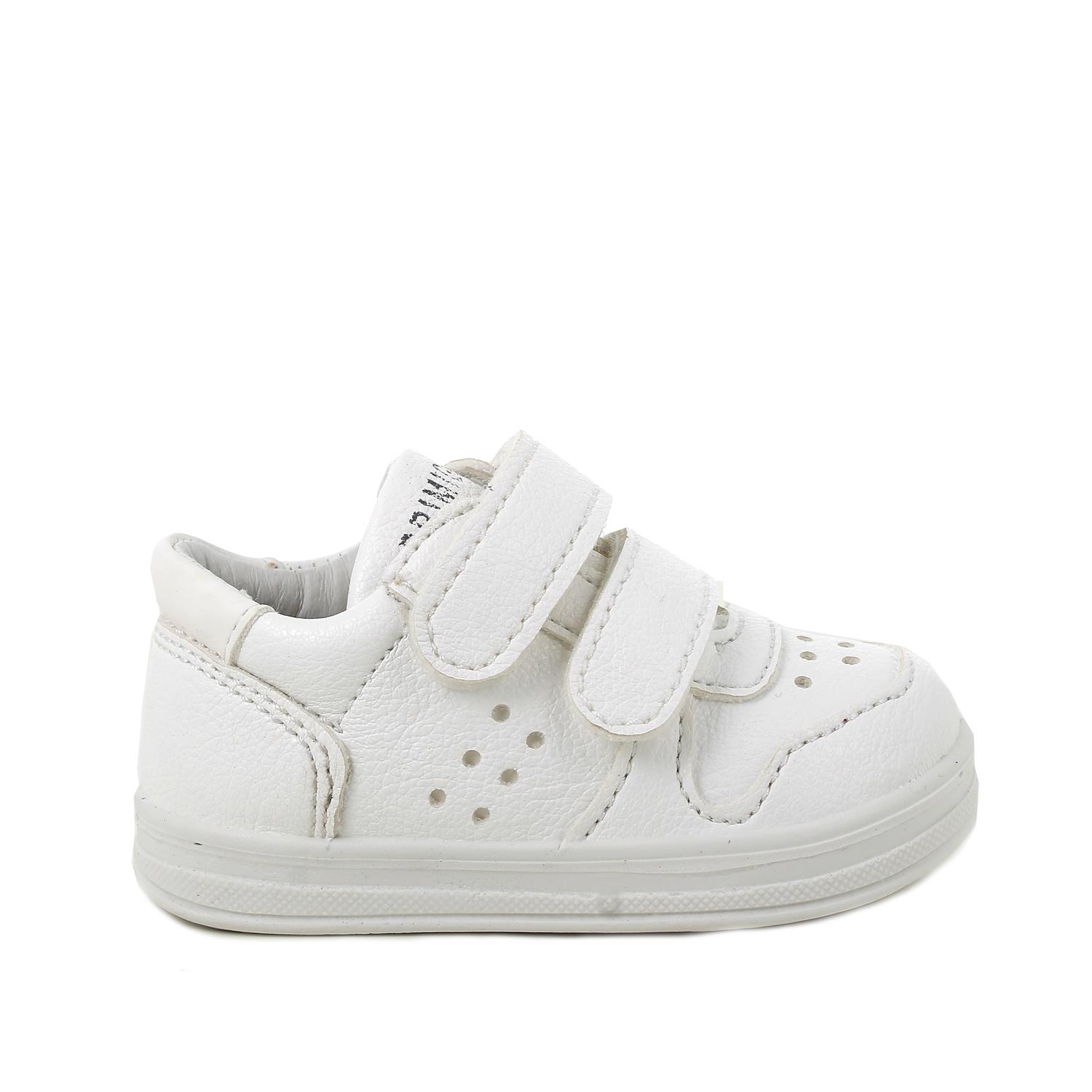 Sneakers for boys white with velcro