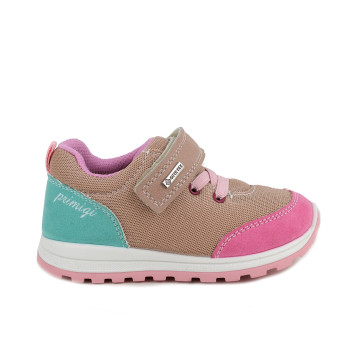 Gore-tex sneakers for girls beige and fuchsia with velcro Gore-tex sneakers for girls beige and fuchsia with velcro