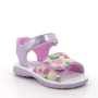 Sandale pour fille violet et beige avec velcro Sandale pour fille violet et beige avec velcro