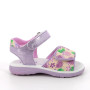 Sandale pour fille violet et beige avec velcro Sandale pour fille violet et beige avec velcro