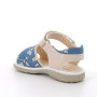 Sandale pour fille bleu clair et beige avec velcro Sandale pour fille bleu clair et beige avec velcro