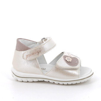 Sandalia para niña beige con velcro Sandalia para niña beige con velcro