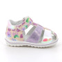 Sandale pour fille violet et beige avec velcro Sandale pour fille violet et beige avec velcro