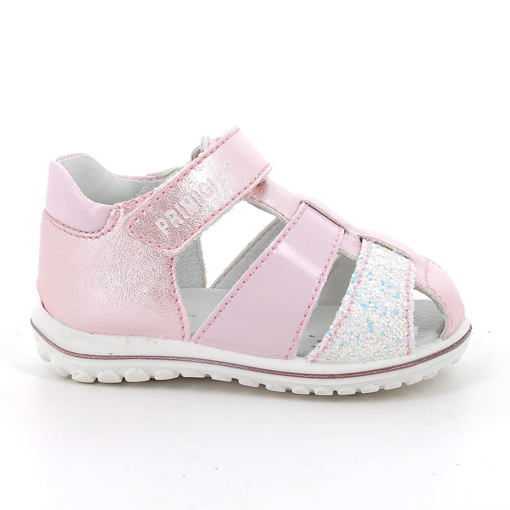Sandalia para niña rosa con velcro