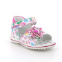 Sandale pour fille blanc et fuxia avec velcro Sandale pour fille blanc et fuxia avec velcro