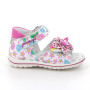 Sandale pour fille blanc et fuxia avec velcro Sandale pour fille blanc et fuxia avec velcro