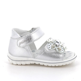 Sandale pour fille argent avec velcro Sandale pour fille argent avec velcro