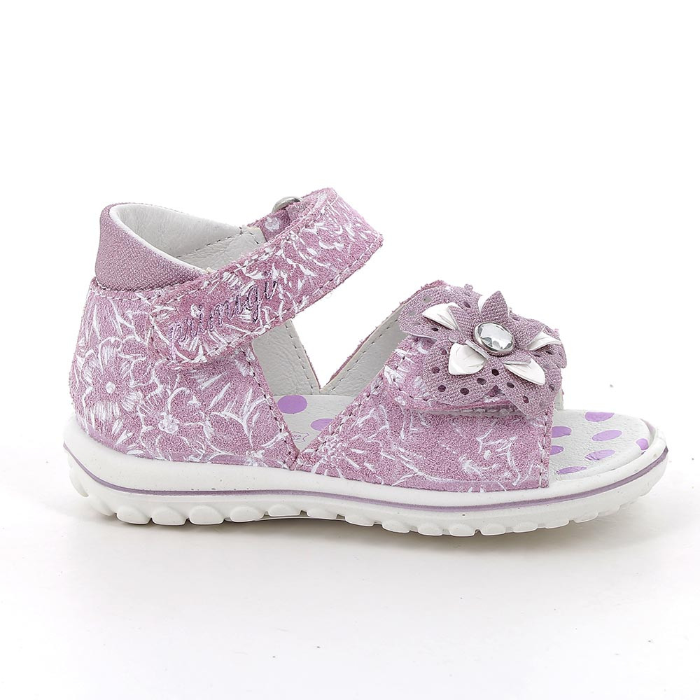 Sandals for girls purple with velcro