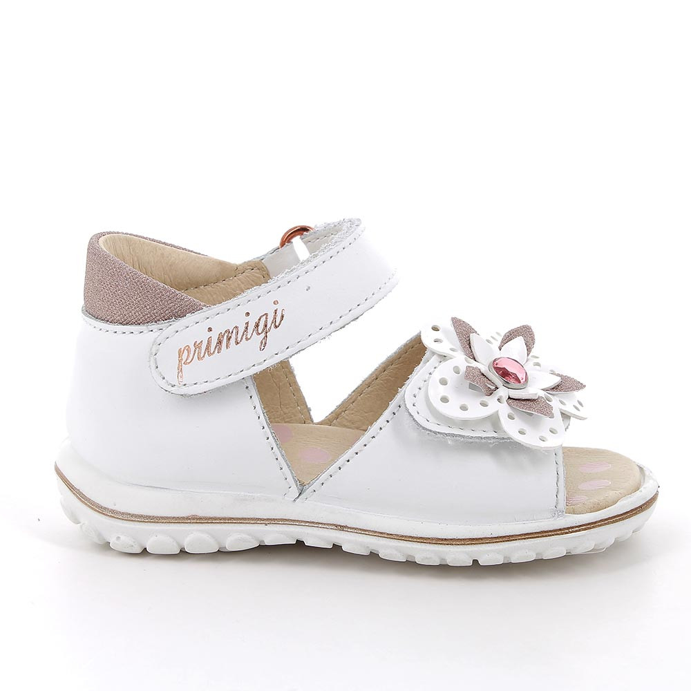 Sandals for girls white with velcro