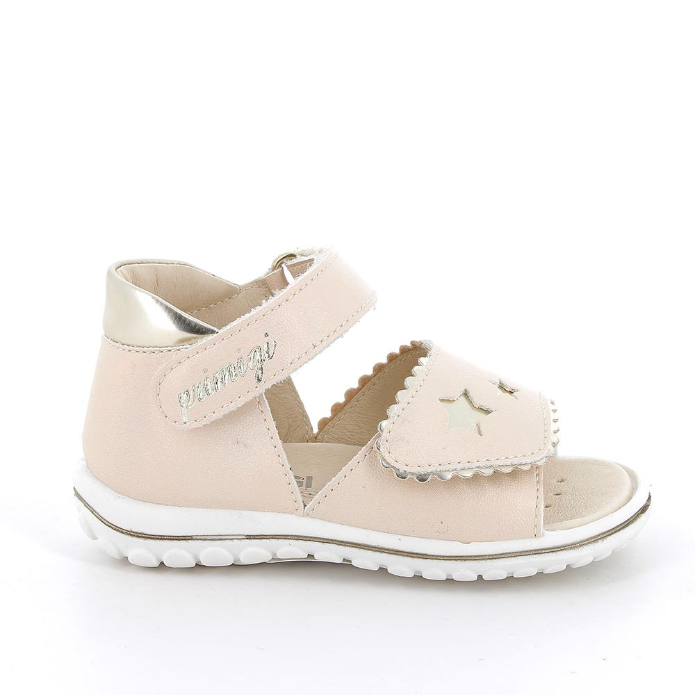 Sandals for girls beige with velcro