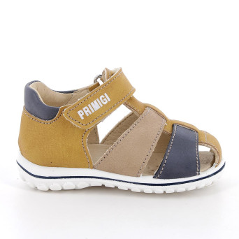 Sandalia para niño amarillo y azul con velcro Sandalia para niño amarillo y azul con velcro
