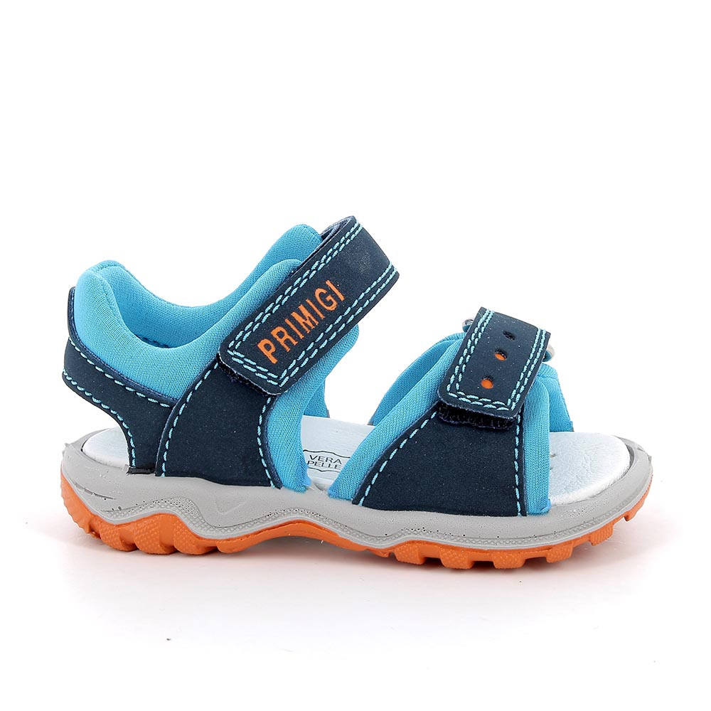 Sandalia para niño azul y turquesa con velcro