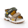 Sandalia para niño beige y verde con velcro Sandalia para niño beige y verde con velcro