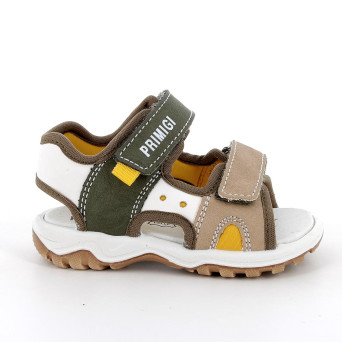 Sandals for boys beige and green with velcro Sandals for boys beige and green with velcro