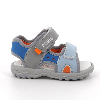 Sandalia para niño gris y celeste con velcro Sandalia para niño gris y celeste con velcro