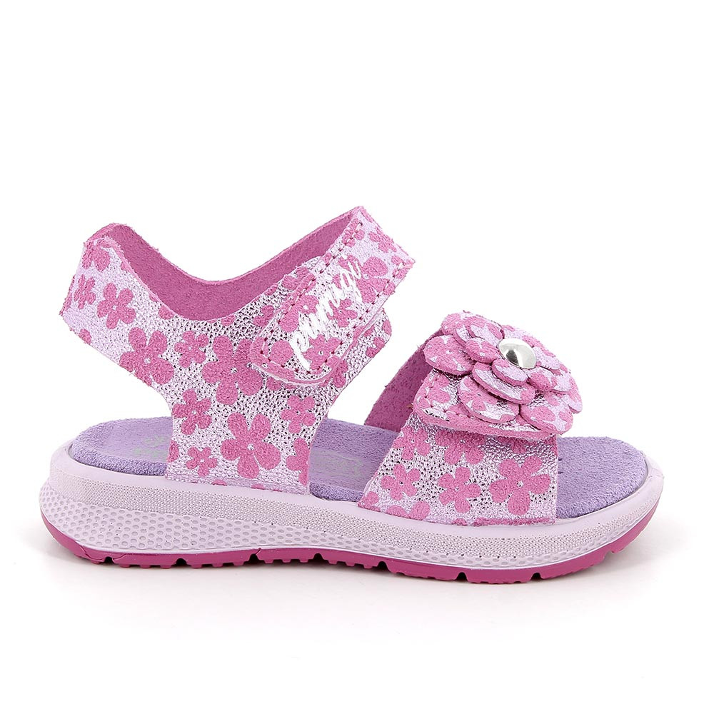 Кожаные сандалии для девочек,сиреневый