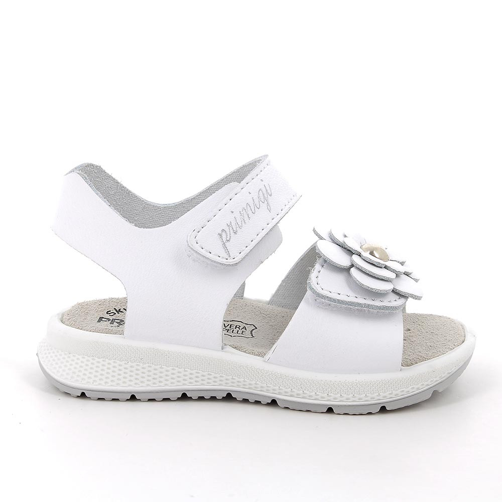 Кожаные сандалии для девочек,белый