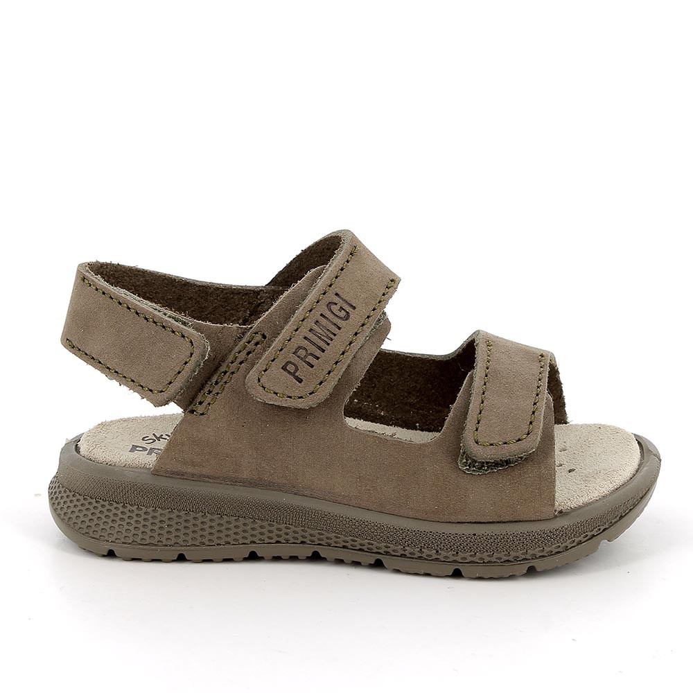 Sandals for boys green and brown with velcro
