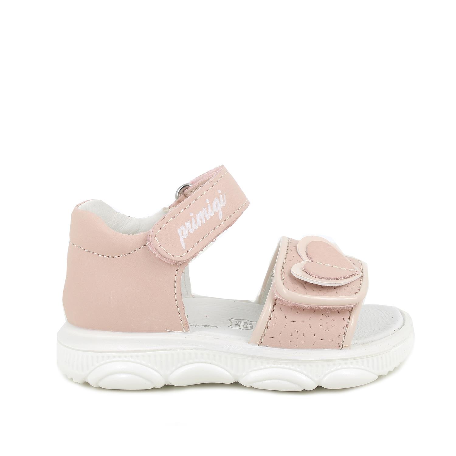 Sandali da bambina rosa e beige con strap