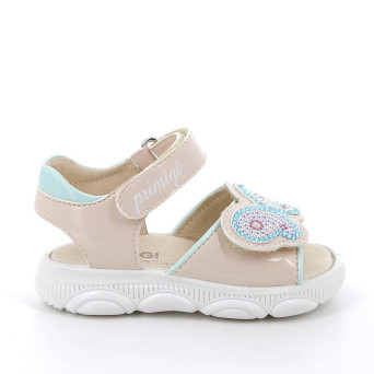 Sandale pour fille beige avec velcro Sandale pour fille beige avec velcro