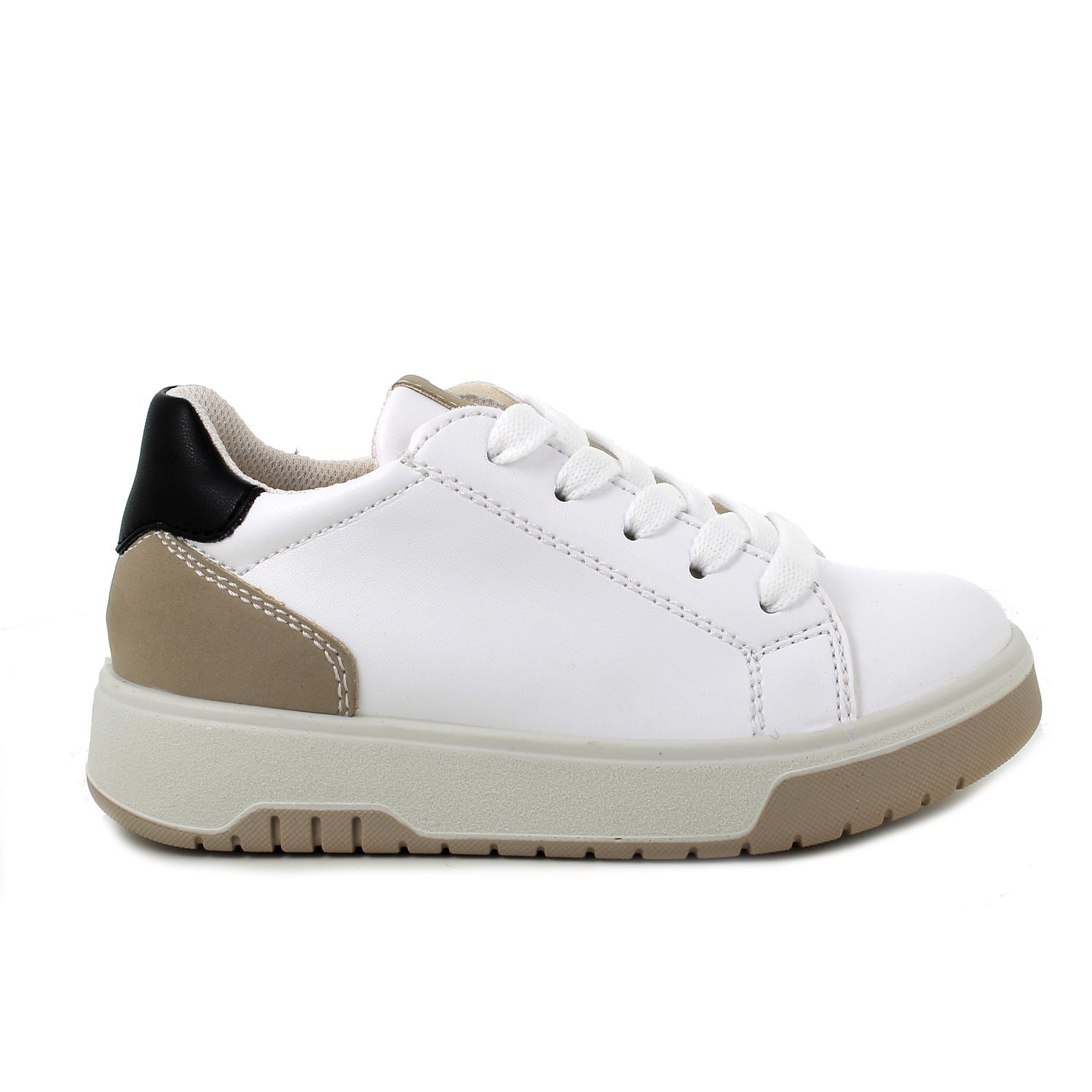 Sneakers da bambino bianco con zip