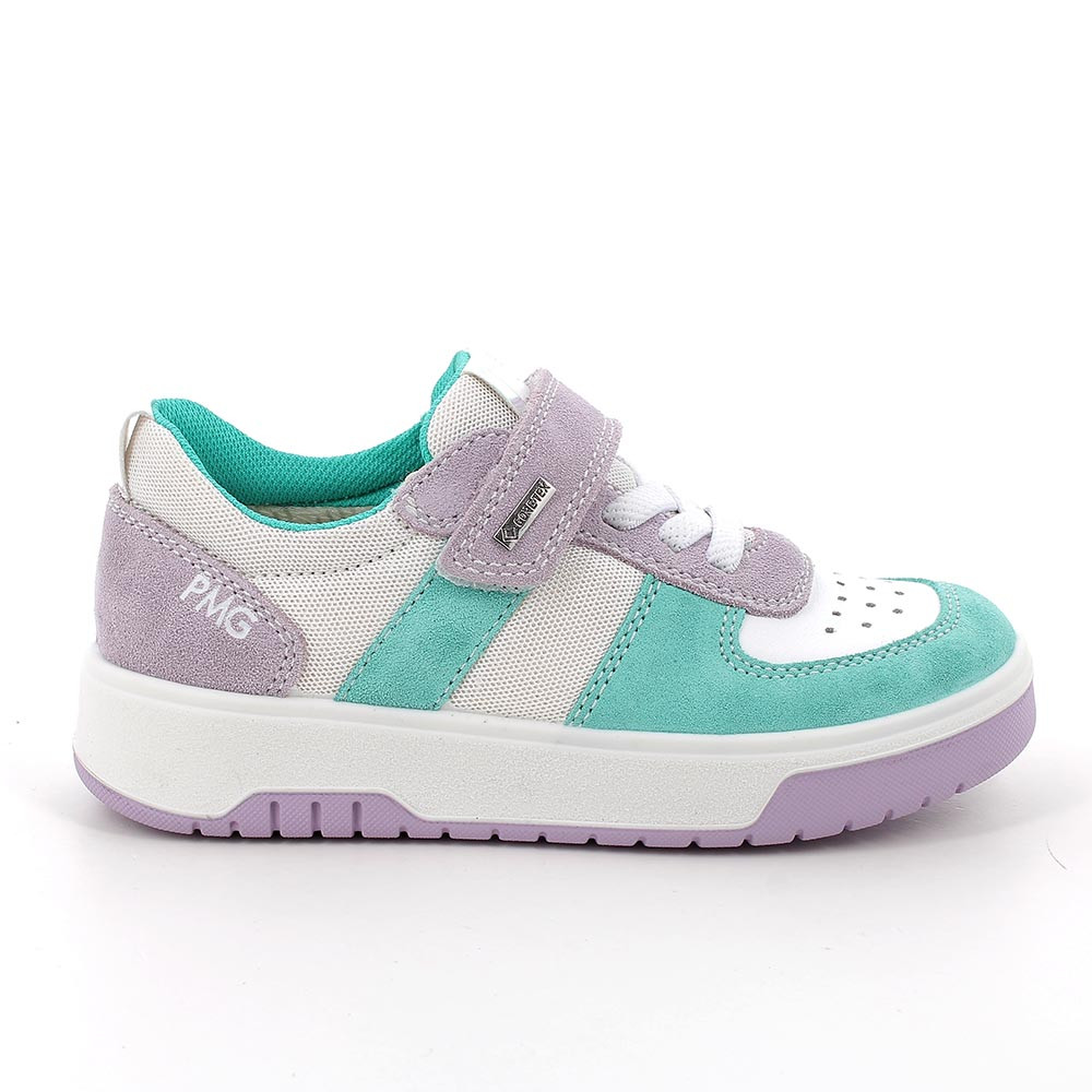 Sneaker gore-tex pour fille violet et turquoise avec velcro