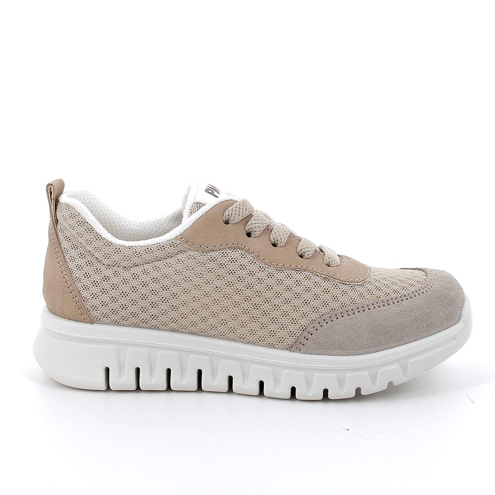 Sneaker pour garçon beige avec lacets