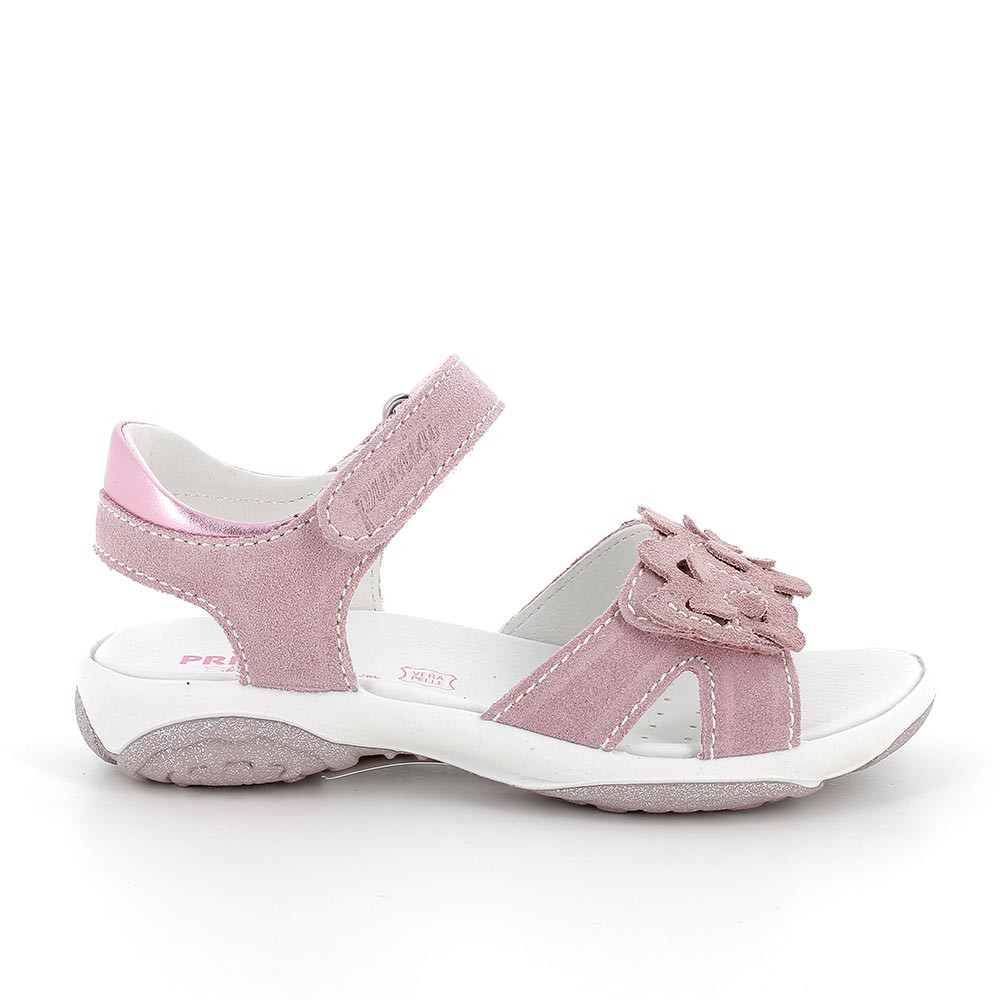 Sandalia para niña rosa con velcro