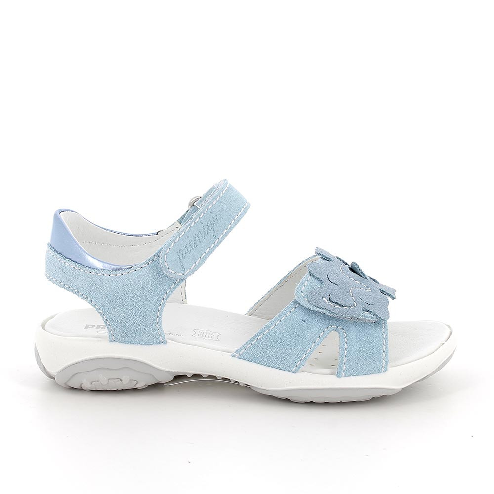 Sandalia para niña celeste con velcro