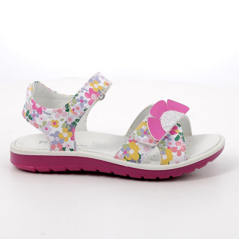 Sandalia para niña blanco con velcro Sandalia para niña blanco con velcro