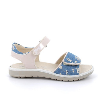 Sandals for girls sky blue and beige with velcro Sandals for girls sky blue and beige with velcro