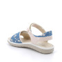 Sandale pour fille bleu clair et beige avec velcro Sandale pour fille bleu clair et beige avec velcro