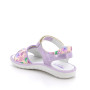 Sandalia para niña morado y beige con velcro Sandalia para niña morado y beige con velcro