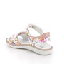 Sandale pour fille blanc et beige avec velcro Sandale pour fille blanc et beige avec velcro