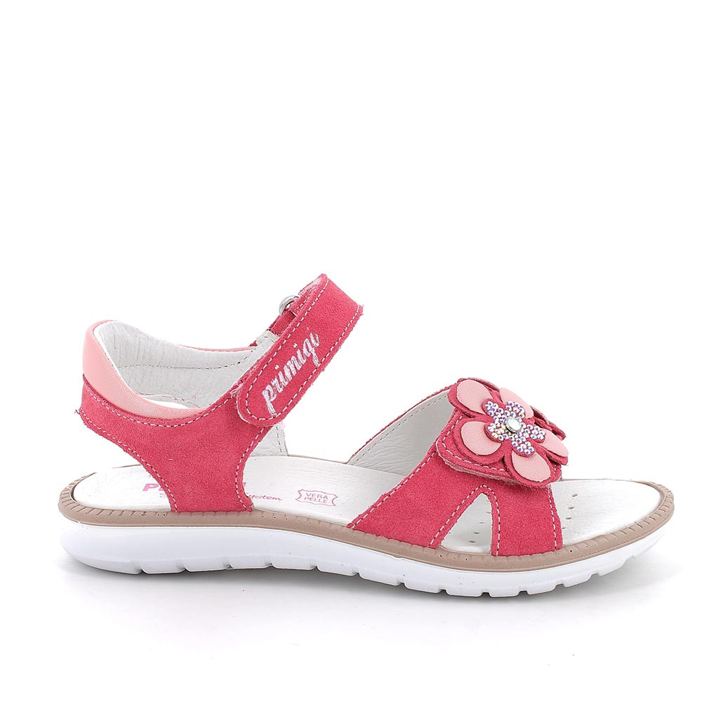 Sandals for girls fuchsia and pink with velcro