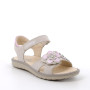 Sandale pour fille blanc et beige avec velcro Sandale pour fille blanc et beige avec velcro