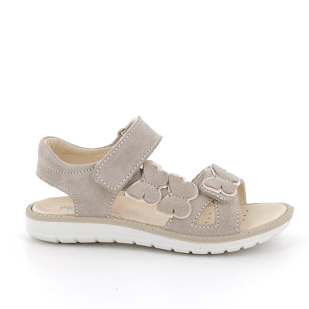 Sandals for girls beige with velcro