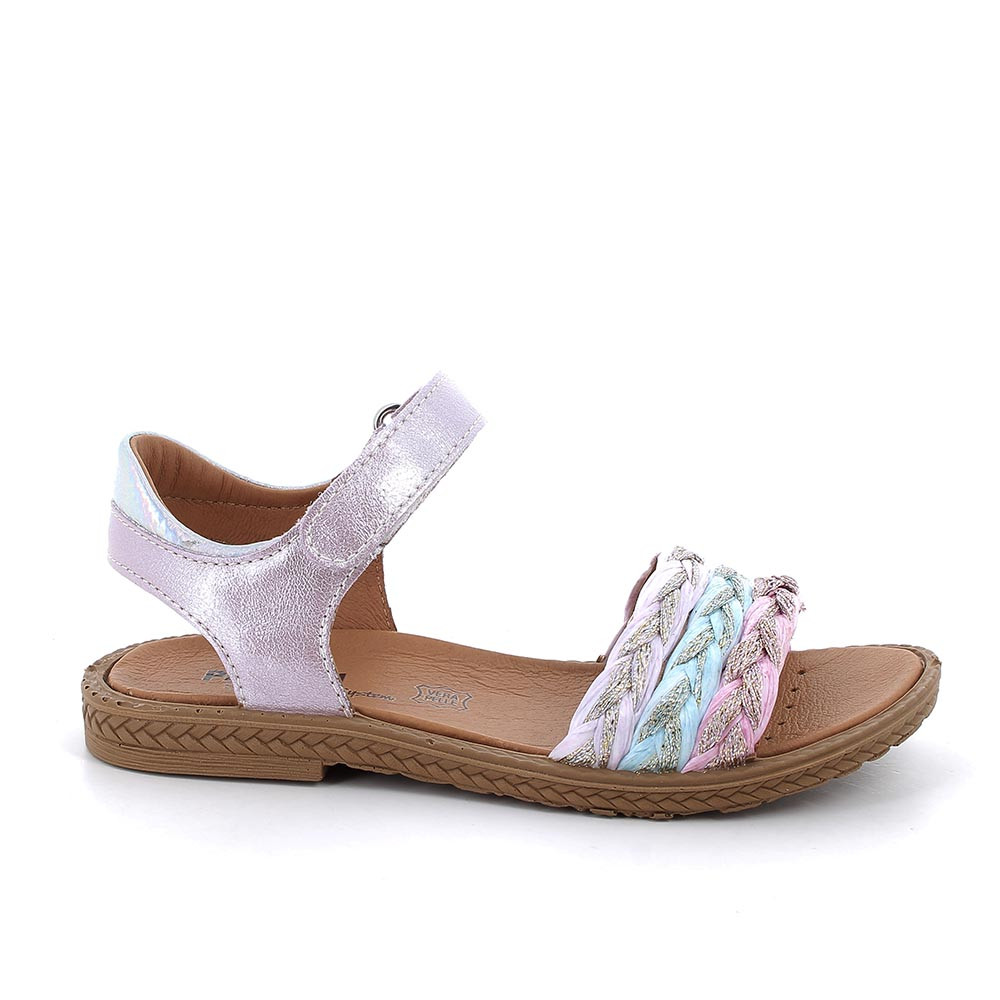 САНДАЛИИ ДЛЯ ДЕВОЧЕК,ТЕМНО РОЗОВЫЙ ПЕРЛАМУТРОВЫЙ