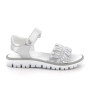 Sandale pour fille argent avec velcro Sandale pour fille argent avec velcro