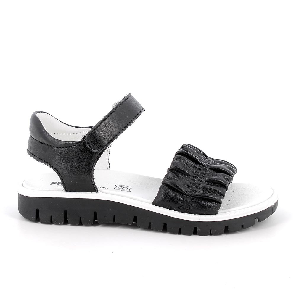 Sandalia para niña negro con velcro